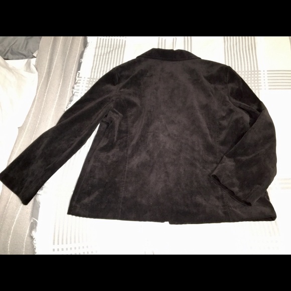 Macy’s Kim Rogers plus Sz 16 corduroy black zip-up - Picture 9 of 14